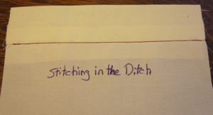 stitching in the ditch