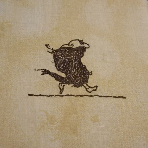 Shel Silverstein's bearded man in embroidery