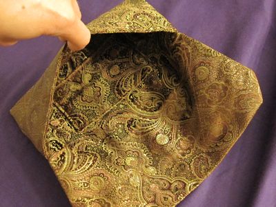 brown and gold brocade clutch purse