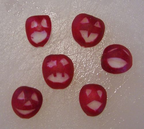 jack o'lantern radishes