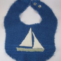 bib with sailboat applique