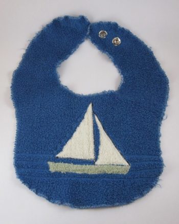 bib with sailboat applique