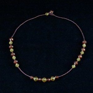 straw/brown necklace