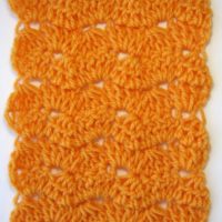 double crochet scarf stitch sample