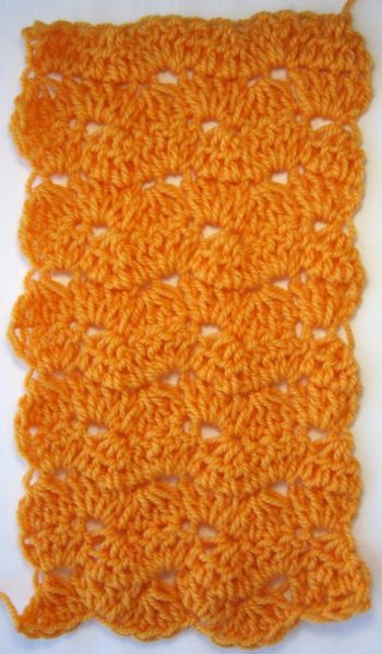 double crochet scarf stitch sample