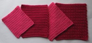 four crochet swatches
