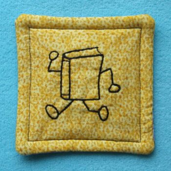 plush fabric coaster