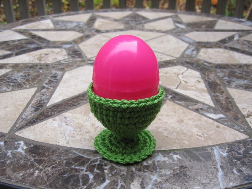 crocheted egg cup