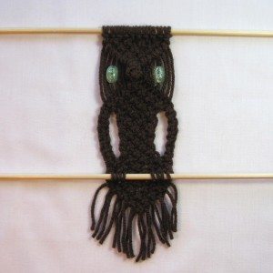 macrame owl finished