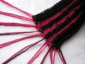 partly fringed scarf