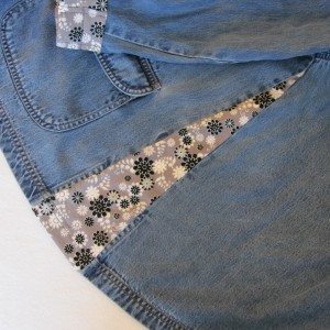 denim shirt side inset