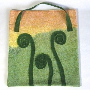 front view of open fiddlehead bag