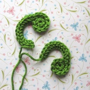 playing with crochet fiddlehead ideas