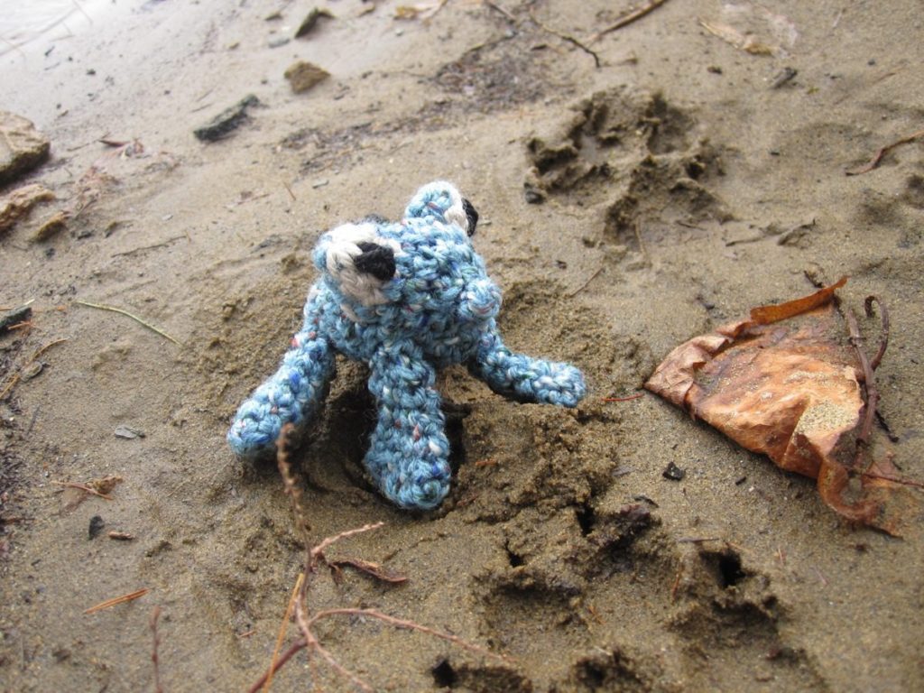 Mud Monster makes a sand castle