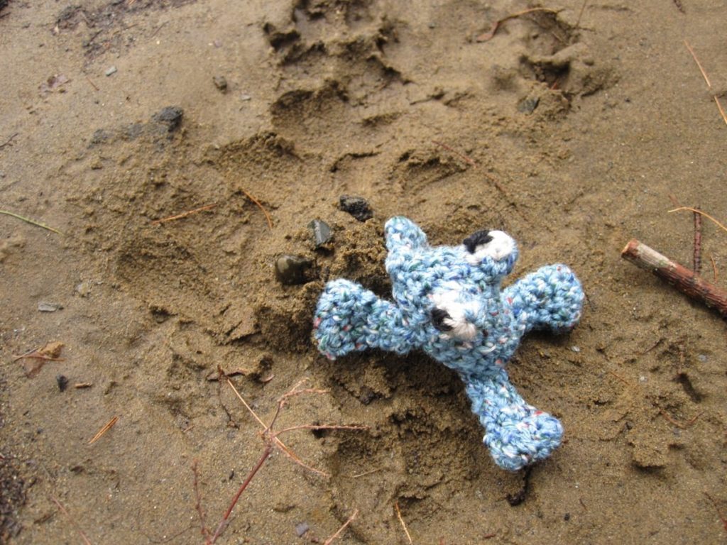 Mud Monster makes a sand castle