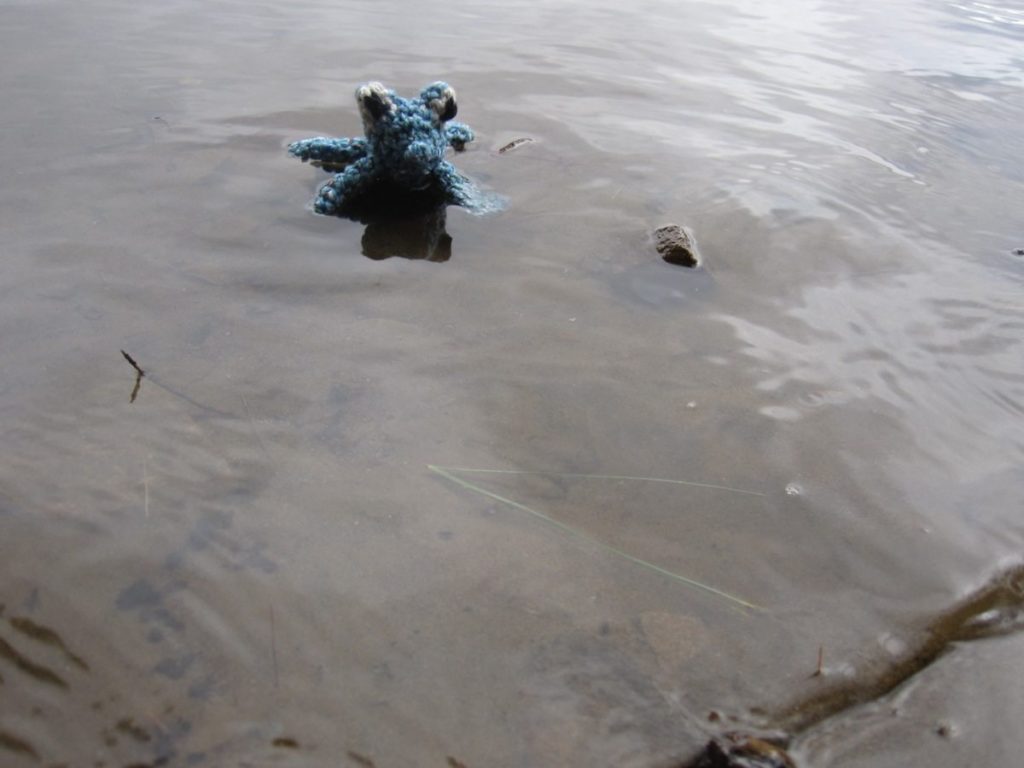 Mud Monster goes swimming