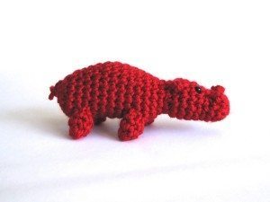 red hippo, exposure raised in iPhoto