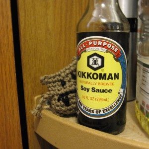 grain monster hiding in the soy sauce