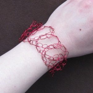 wire crocheted bracelet