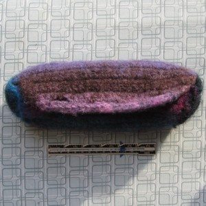 slightly felted pencil pouch