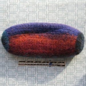slightly felted pencil pouch