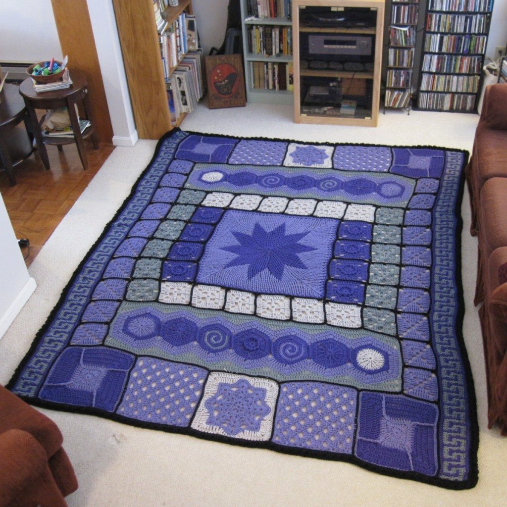 finished mysteryghan laid out in the living room