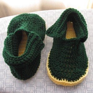 finished slippers, unlaced