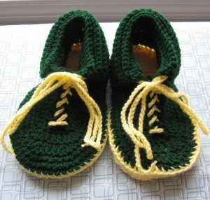 finished slippers with laces