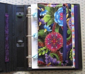 Pen holder for mini binder