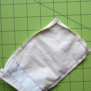 clean corner turning for drawstring bags