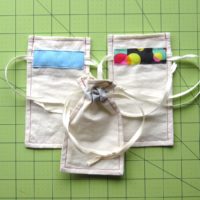 small muslin drawstring bags