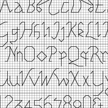 embroidery alphabet designed to coordinate with blackwork