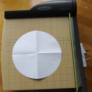 photo of unfolded paper circle - finished