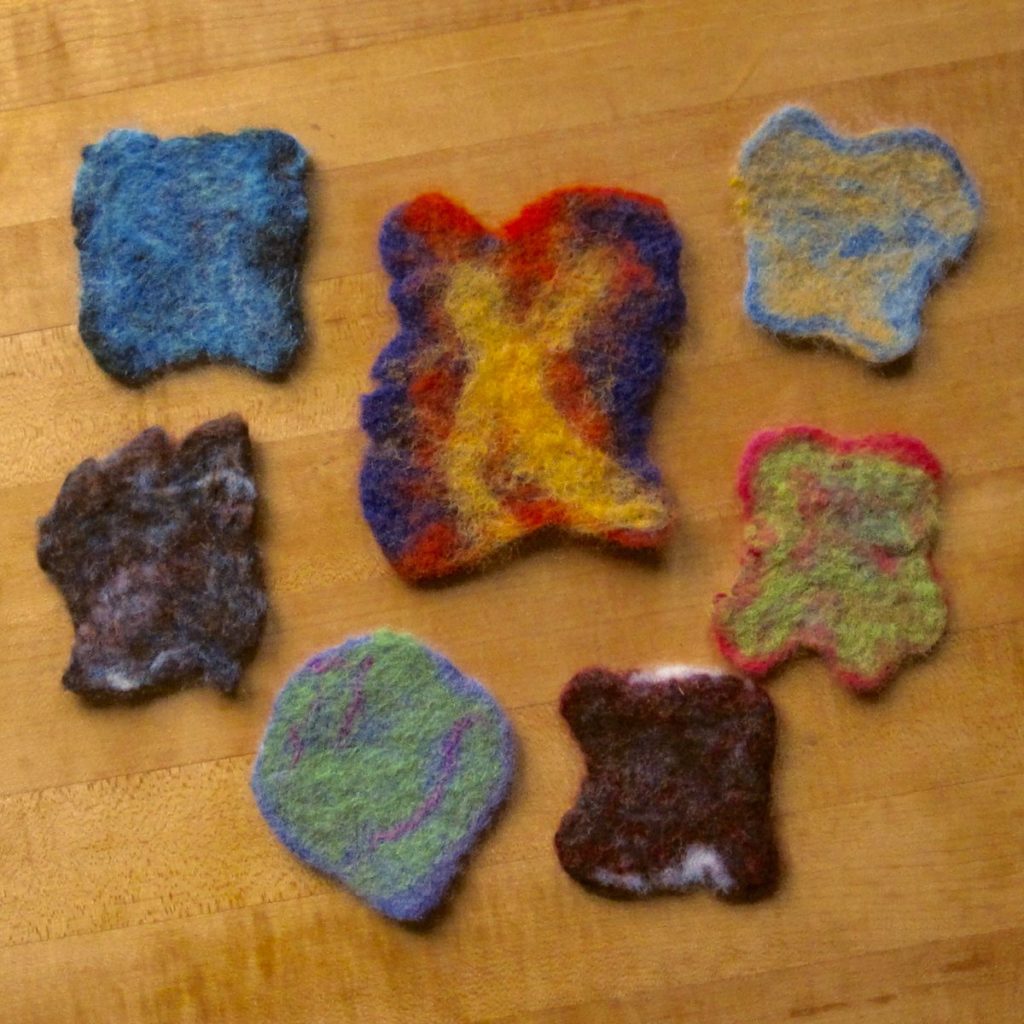 finished small felt patches