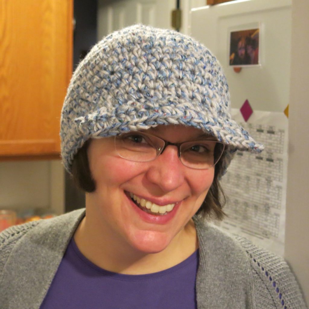 me in my crochet snow hat