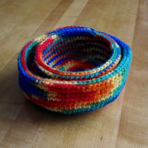 nested rainbow baskets