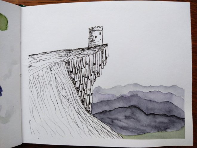 October drawing "Outpost"