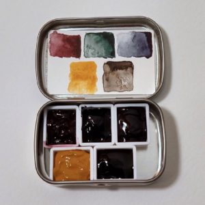 Desaturated palette with swatches